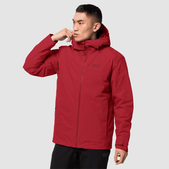 Jack Wolfskin Mens Argon Storm Winter Jacket Red 471863LZK